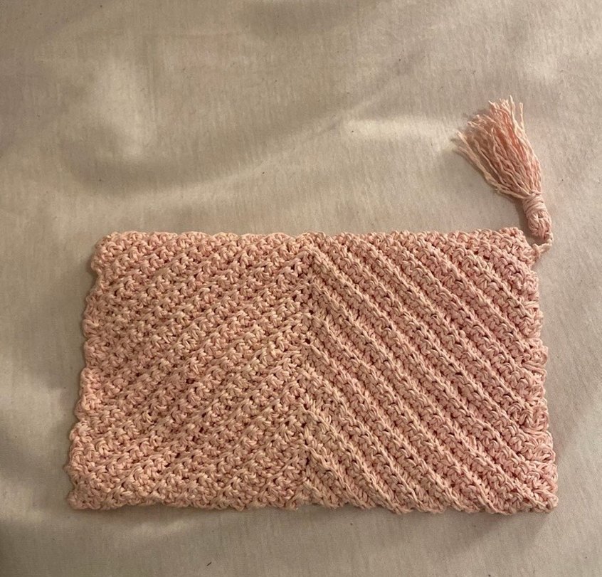 Bej Örgü Kadın Portföy Çanta - Görsel 4