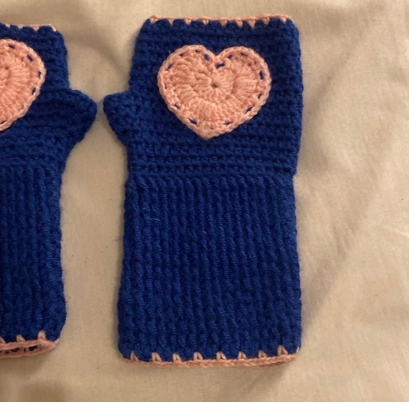 Mavi Bohem Örgü Kadın Eldiveni - Görsel 2