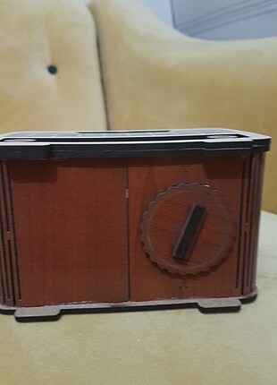 Diğer Nostaljik Radyo Görünümlü Ahşap Kumbara
