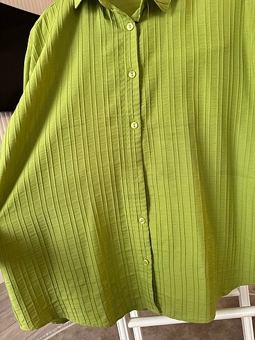 38 Beden yeşil Renk Fıstık yeşili kadın oversize gömlek