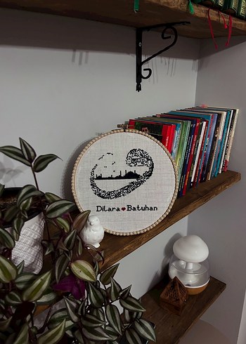 Bohem Tarzı El Yapımı Kanaviçe Duvar Süsü