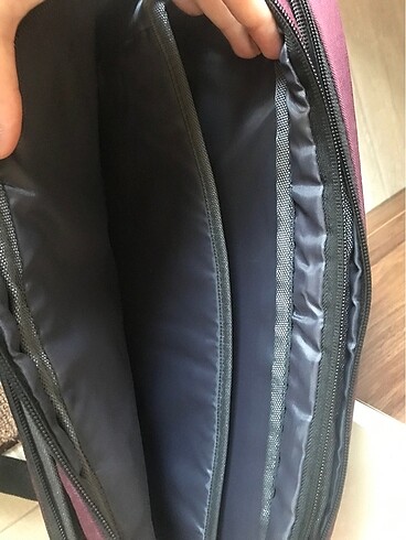  Beden bordo Renk Bordo 3 bölümlü bilgisayar çantası