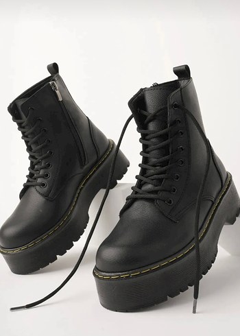 38 Beden siyah Renk Siyah Platform Topuklu Goth Botlar