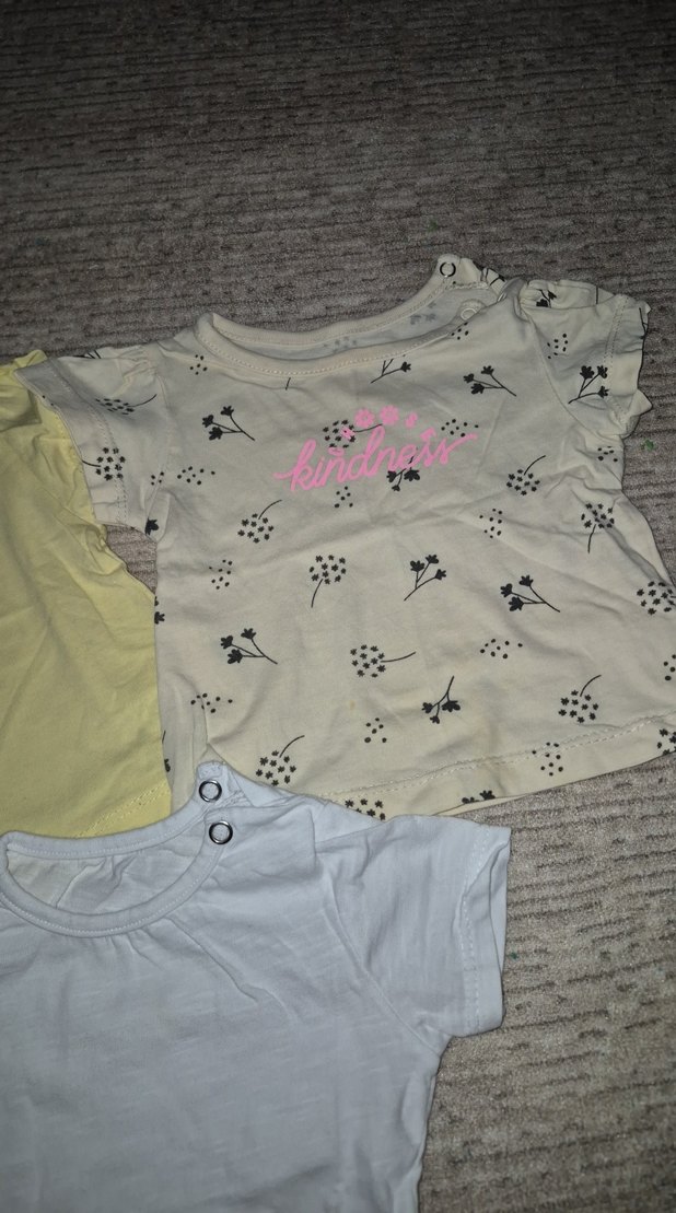 Kız Çocuk 3'lü Pamuklu Kısa Kollu Tişört - Görsel 3