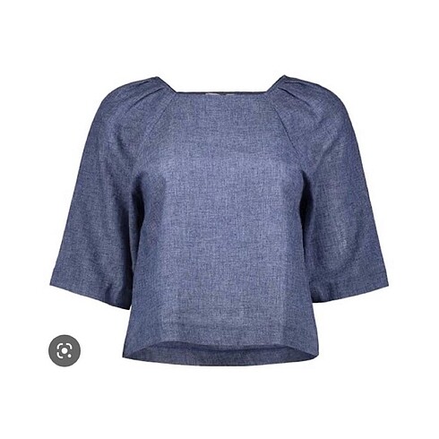 Mango indigo renk bluz