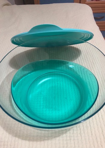 Tupperware şeffaf damla 4.6 litre kapaklı saklama kabı