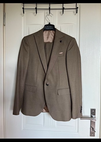 Bej Modern Klasik Erkek Takım Elbise Ted Davıd - Görsel 2