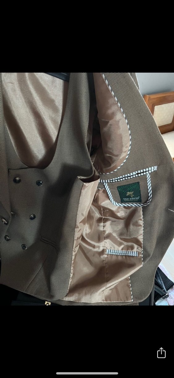 Bej Modern Klasik Erkek Takım Elbise Ted Davıd - Görsel 4