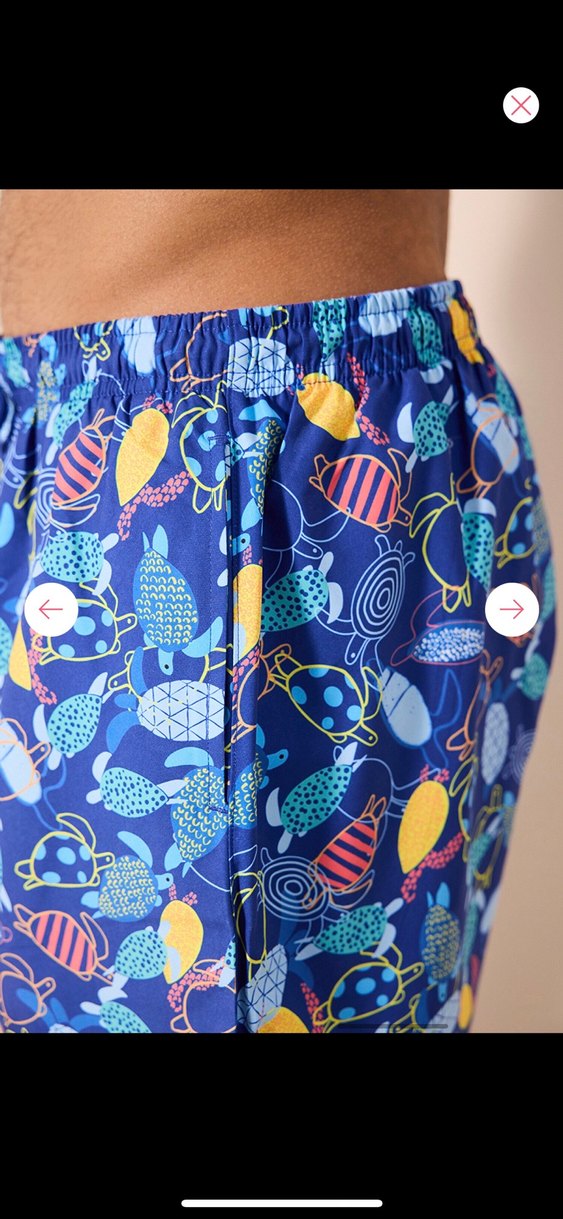 Erkek Mavi Bağcıklı Rahat Kesim Deniz Şortu - Görsel 4