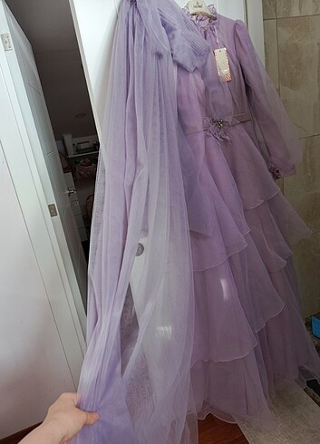 Lila kat kat abiye ve hazır - Görsel 15