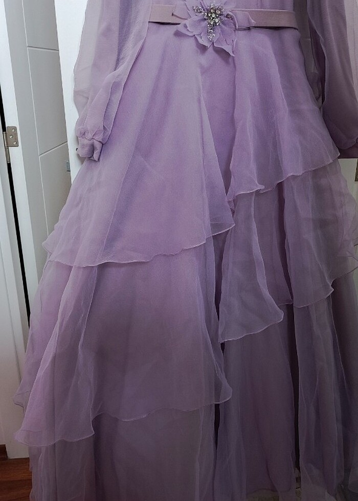 Lila kat kat abiye ve hazır - Görsel 4