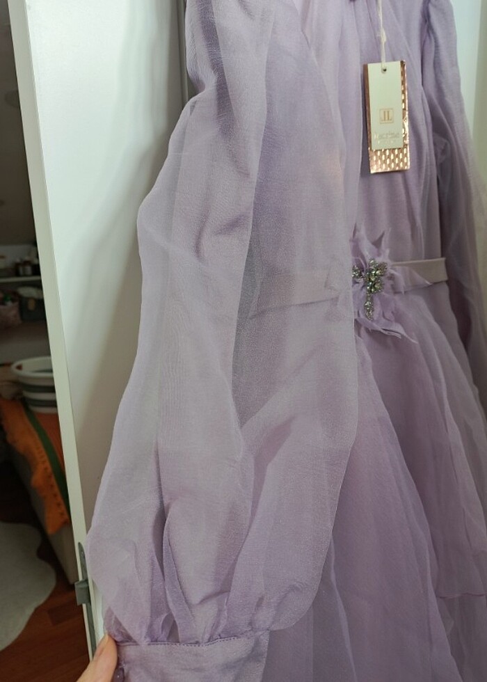 Lila kat kat abiye ve hazır - Görsel 5