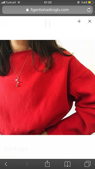 Accessorize Gül şeklinde gold renk kolye