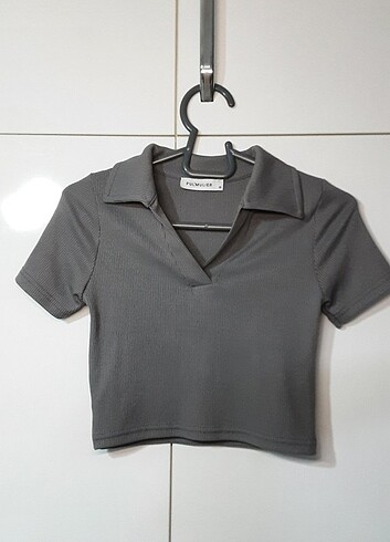 Polo yaka crop