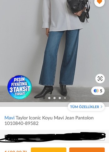 Mavi Taylor Iconic Koyu Mavi Jean Pantolon