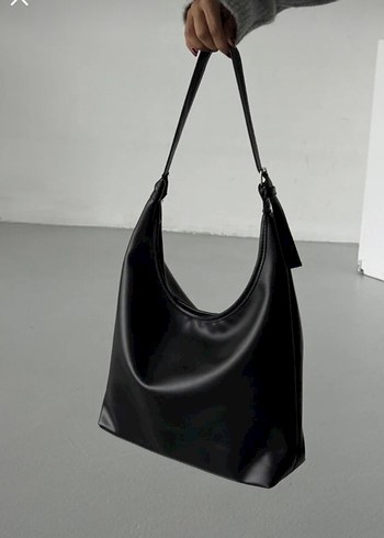 Altuda Siyah Deri Çanta cove modelı - Görsel 2