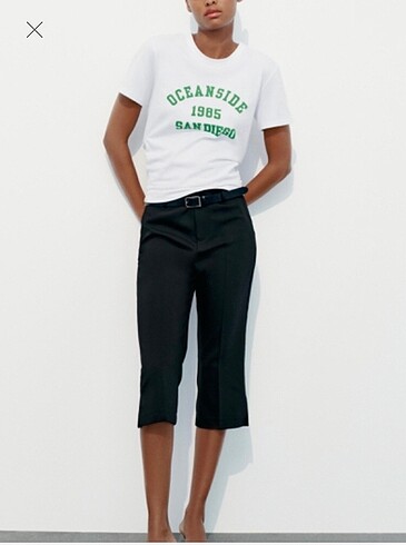 l Beden beyaz Renk Zara Tshirt