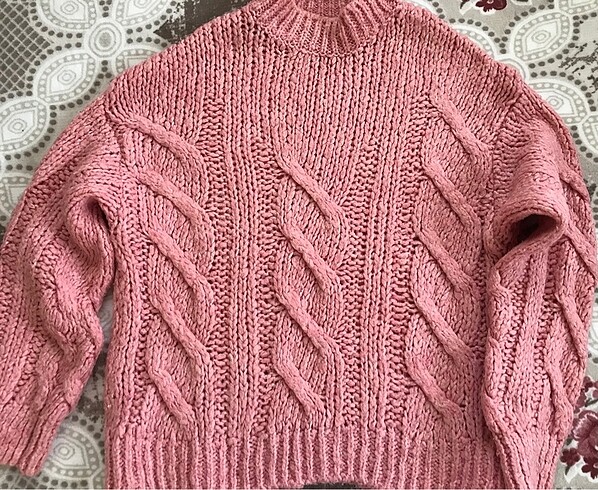 Bershka yumuşak pembe kazağım
