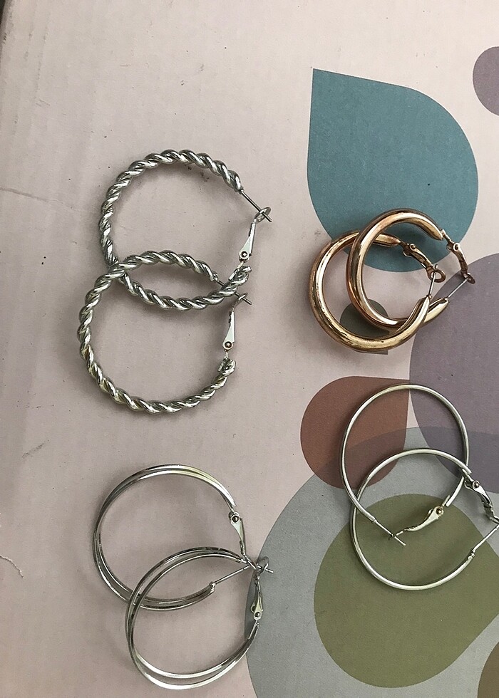 4 lü küpe seti - Görsel 3