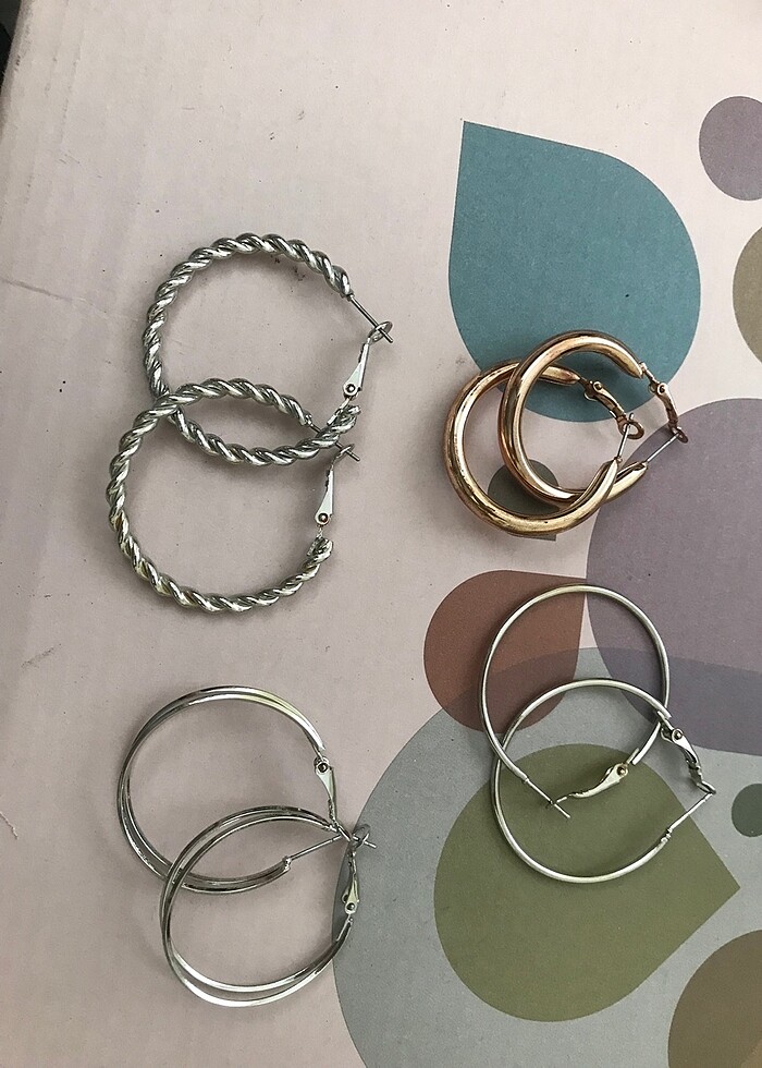 4 lü küpe seti - Görsel 2