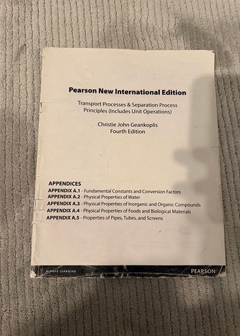 Transport Processes & Separation Process Kitabı GEANKOPLIS - Görsel 5