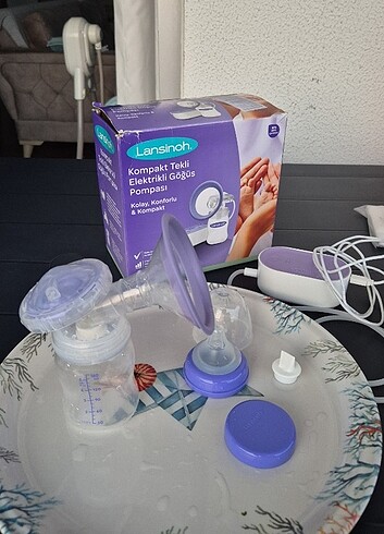Beden mor Renk Lansinoh elektrikli göğüs pompası