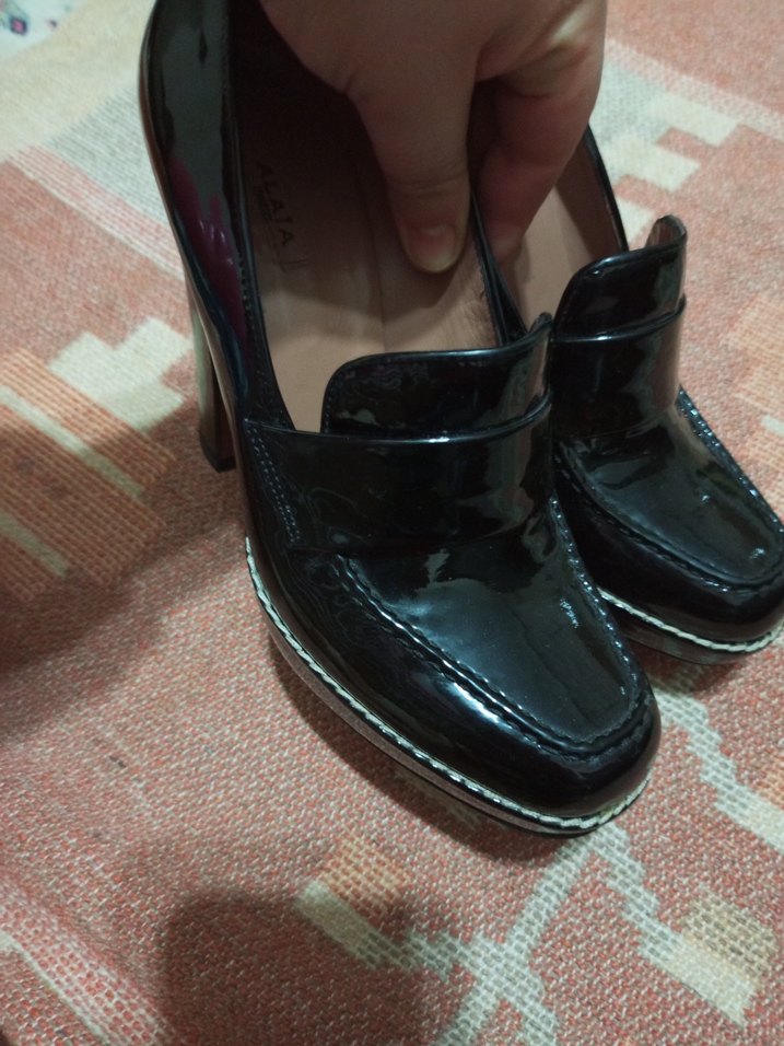 Alaia Paris, Siyah Tokalı Platform Topuklu Kadın Ayakkabı - Görsel 3