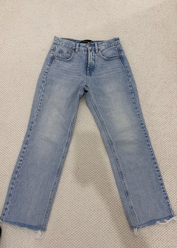 Stradivarius Acik Mavi Yuksek Bel Denim Jean
