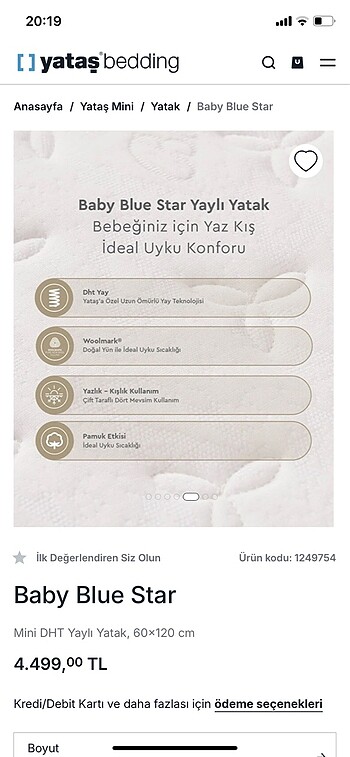  Beden Ortopedik Bebek Yatağı