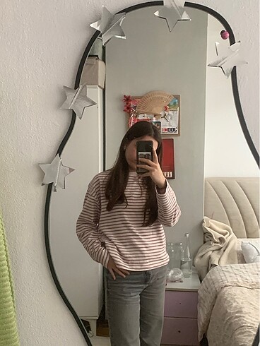 zara pembe çizgili tişört