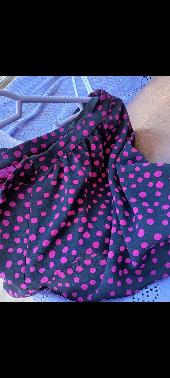 Koton Mor Puantiyeli Midi Etek - Görsel 4