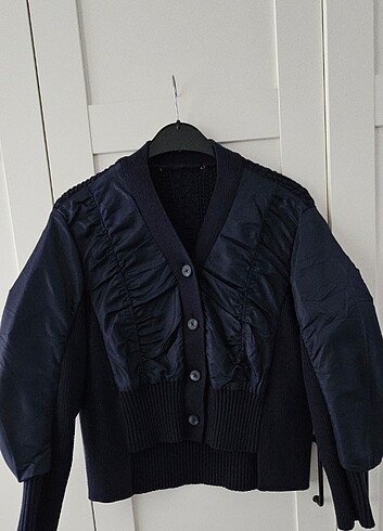 Zara bomber örgü Hırka/Ceket -Lacivert 
