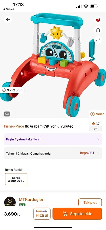 fisherprice yürüme arkadaşı