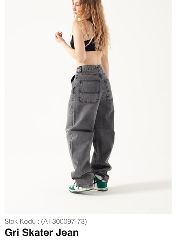 40 Beden gri Renk Gri Skater Jean