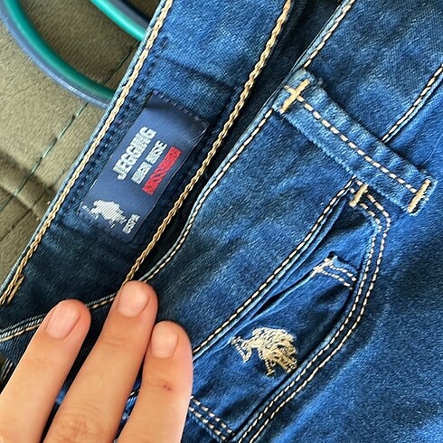 27 Beden mavi Renk Polo dar paça pantolon