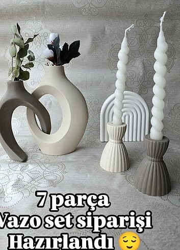 7 parça vazo set 
