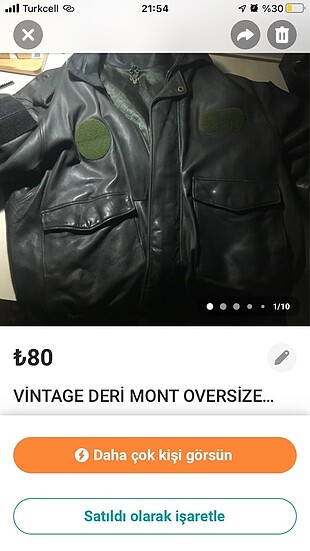 Vintage deri mont