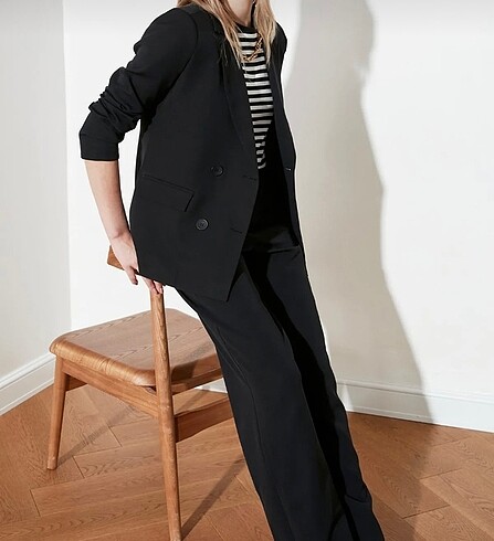 Siyah blazer ceket