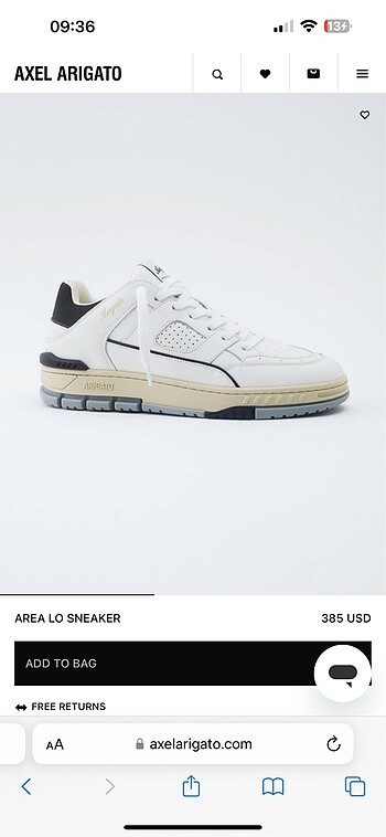 Beymen Axel Arigato Area Lo Sneaker