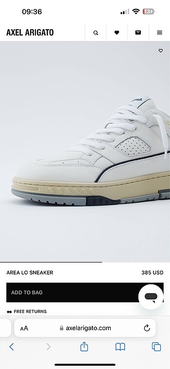 37 Beden Axel Arigato Area Lo Sneaker