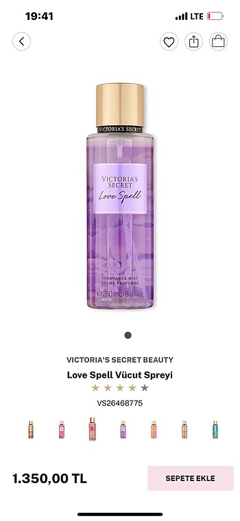 Victoria?s secret vücut spreyi