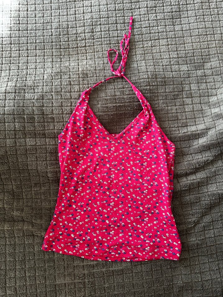 Pembe Desenli Dantelli Bohem Bluz - Görsel 2