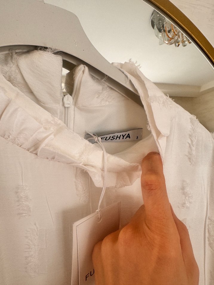 Uzun Keten Elbise, Fırfırlı, Bohem Tarz - Görsel 4