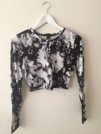Forever 21 Çiçekli crop bluz