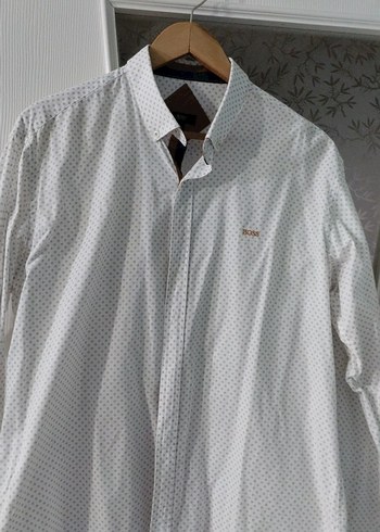 Erkek Gri Baskılı Kısa Kollu V Yaka Gömlek - Görsel 3