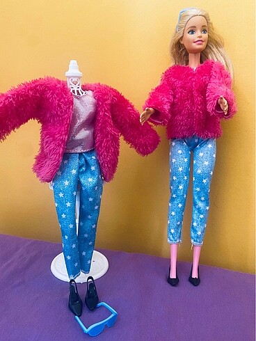 Barbie Kıyafet , Ayakkabı ve Gözlük Seti