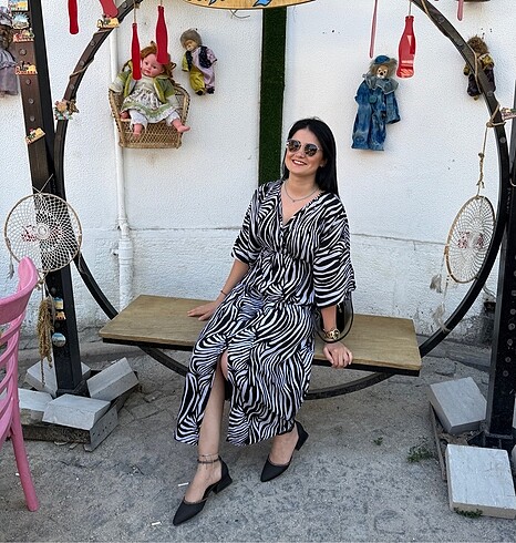 Yazlık zebra Elbise