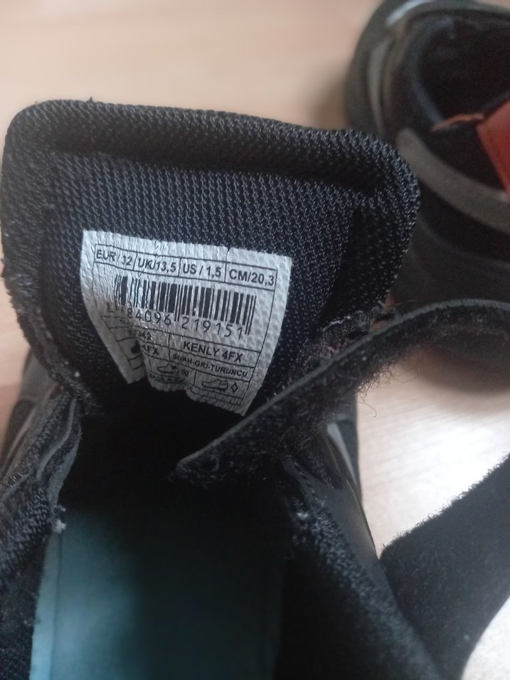 Erkek Çocuk Siyah Cırtlı Spor Ayakkabı - Görsel 5