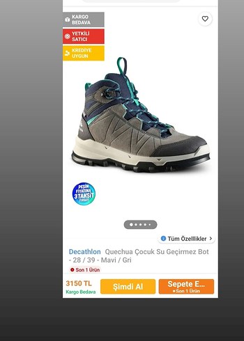 Erkek Çocuk Gri Mavi Spor Ayakkabı - Görsel 5