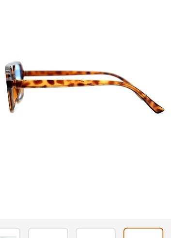 Beden Dikdörtgen leopar desenli unisex Güneş gözlüğü